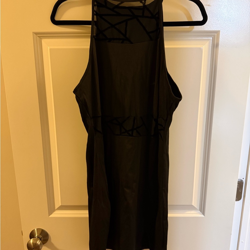 SHEIN Curve Black mesh panel Garment